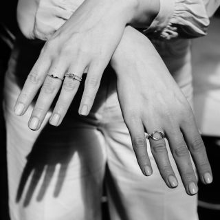 Mix & match! Ruby + Lori rings perfectly captured by @photopoete